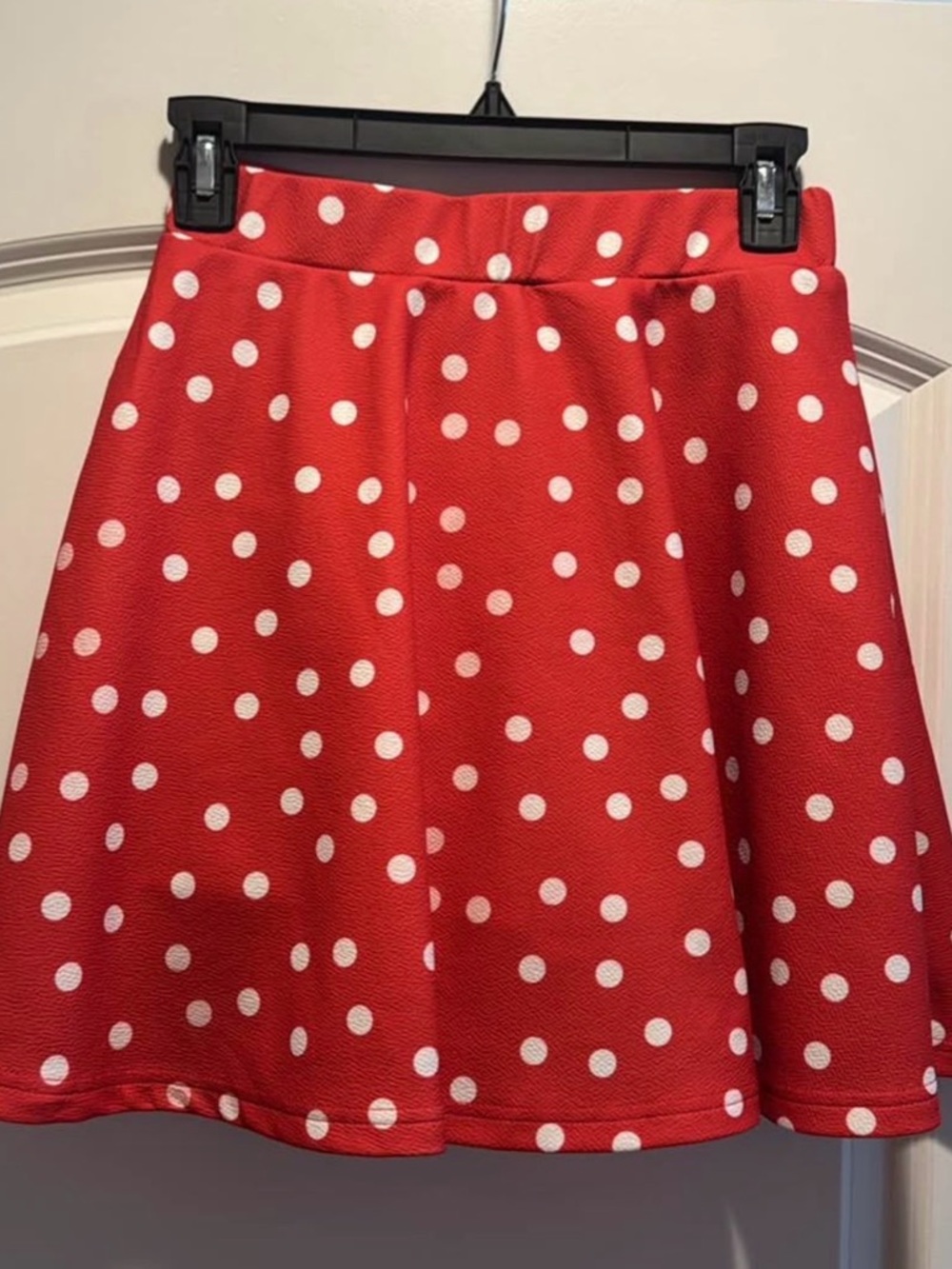 Polka Dot Athletic Skater Skirt With Built In Shorts Red White XS Adorable!!